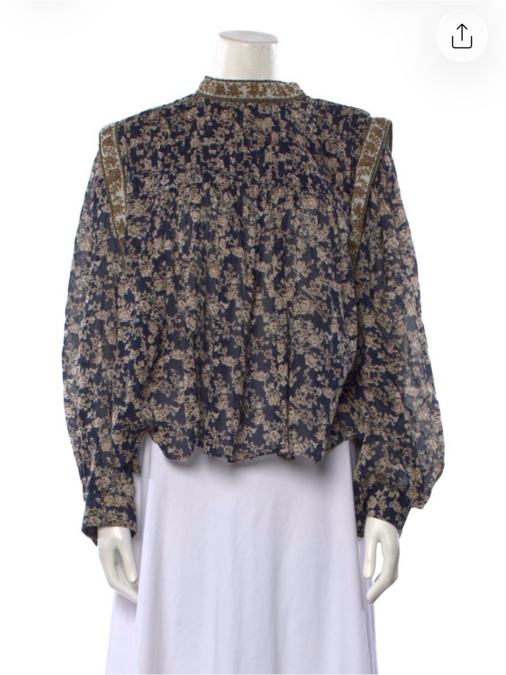Marant Etoile Floral Ruffle Blouse